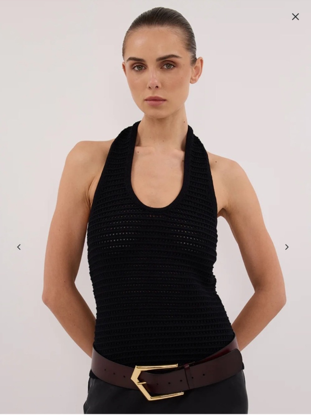 NWT • DISSH Gina crochet halter top
